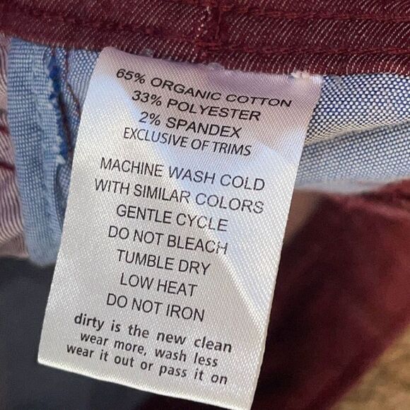 Toad & Co Womens Mid Rise Lola Slim Fit Straight Skinny Jeans Burgundy Sz 4 NWT - Picture 7 of 10